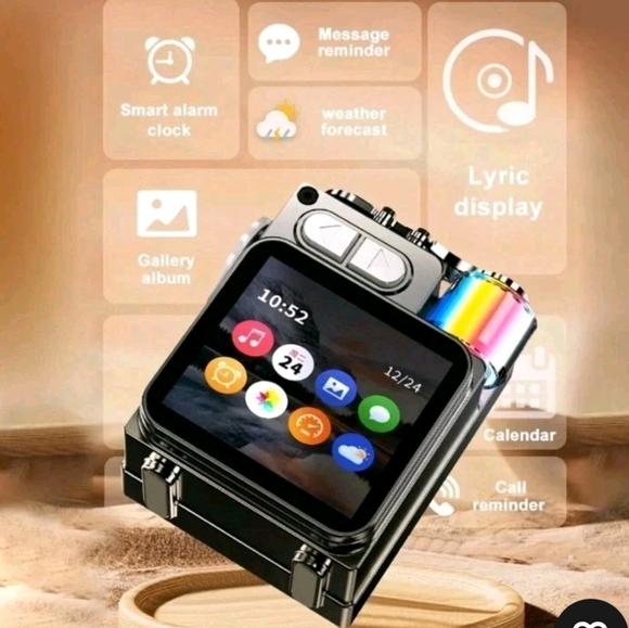 Metal Wireless Speaker with Screen - Black - Picture 3 of 3